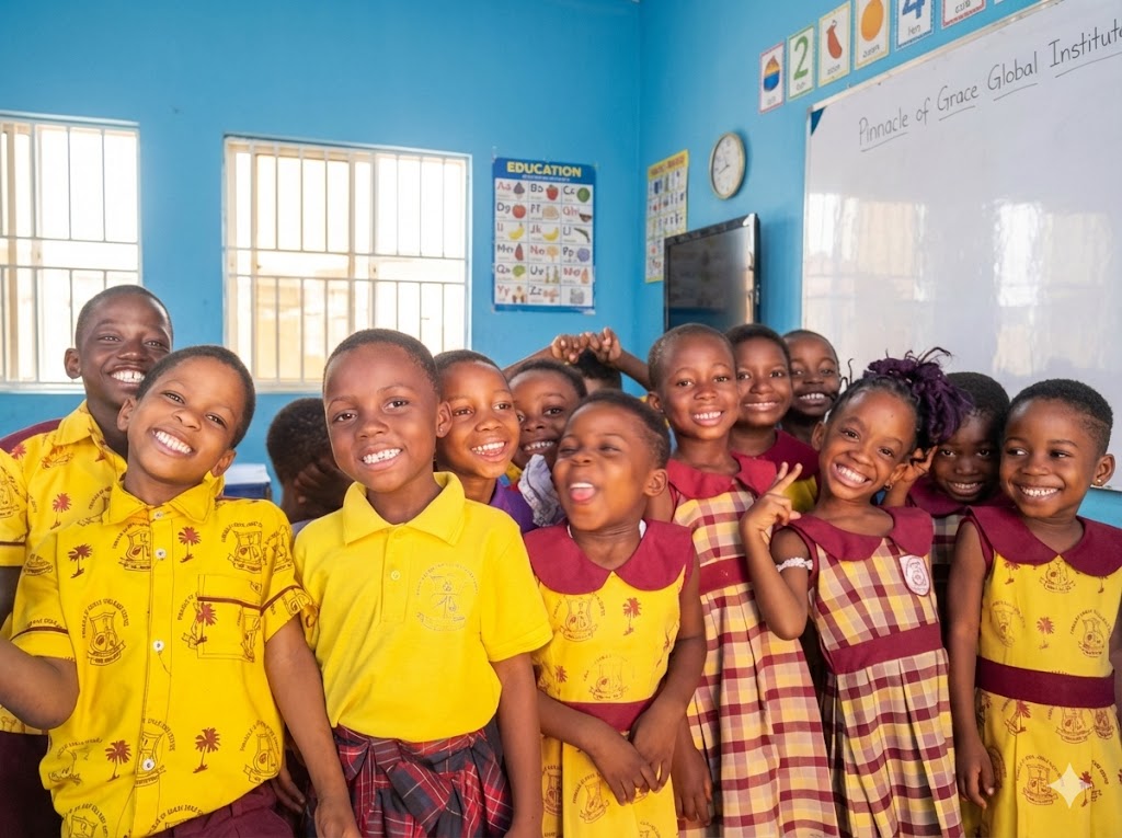 Students learning at Pinnacle of Grace